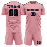 Custom Light Pink Navy Soccer Jersey