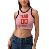 Custom Light Pink Orange Red Sleeveless Tank Top
