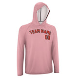 Custom Light Pink Orange Red UV-Hoodie