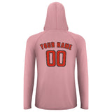 Custom Light Pink Orange Red UV-Hoodie