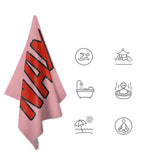 Custom Light Pink Orange Red Beach Towel