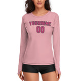 Custom Light Pink Pink Women's Long-Sleeve Shirt