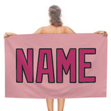 Custom Light Pink Pink Beach Towel