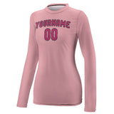 Custom Light Pink Pink Women's Long-Sleeve Shirt