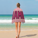 Custom Light Pink Pink Beach Towel