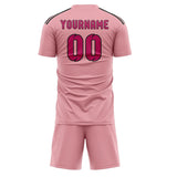 Custom Light Pink Pink Soccer Jersey
