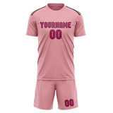Custom Light Pink Pink Soccer Jersey