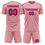 Custom Light Pink Pink Soccer Jersey