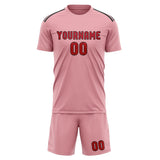 Custom Light Pink Red Soccer Jersey