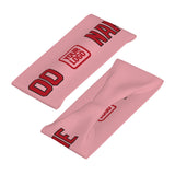 Custom Light Pink Red Sports headband