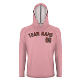 Custom Light Pink Coral Red UV-Hoodie