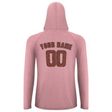 Custom Light Pink Coral Red UV-Hoodie