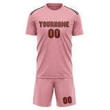 Custom Light Pink Coral Red Soccer Jersey