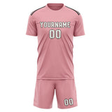 Custom Light Pink White Soccer Jersey