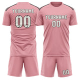 Custom Light Pink White Soccer Jersey