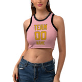 Custom Light Pink Yellow Sleeveless Tank Top