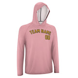 Custom Light Pink Yellow UV-Hoodie