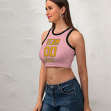 Custom Light Pink Yellow Sleeveless Tank Top