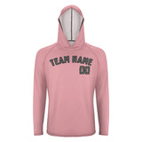 Custom Light Pink Dark Grey UV-Hoodie