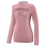 Custom Light Pink Light Pink Women's Long-Sleeve Shirt