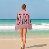Custom Light Pink Light Pink Beach Towel