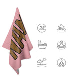 Custom Light Pink Khaki Beach Towel