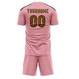 Custom Light Pink Khaki Soccer Jersey