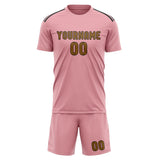 Custom Light Pink Khaki Soccer Jersey