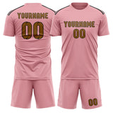 Custom Light Pink Khaki Soccer Jersey