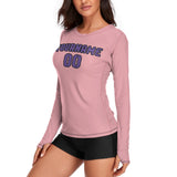 Custom Light Pink Light Purple Women's Long-Sleeve Shirt