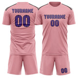 Custom Light Pink Light Purple Soccer Jersey