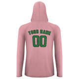 Custom Light Pink Emerald Green UV-Hoodie