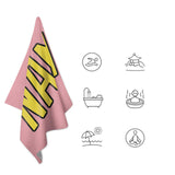 Custom Light Pink Light Yellow Beach Towel