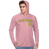 Custom Light Pink Light Yellow UV-Hoodie
