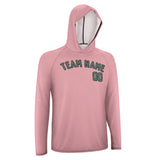 Custom Light Pink Blue Green UV-Hoodie