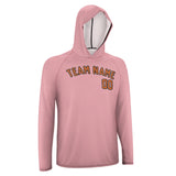Custom Light Pink Orange UV-Hoodie