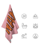 Custom Light Pink Orange Beach Towel