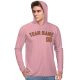 Custom Light Pink Orange UV-Hoodie