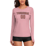 Custom Light Pink Copper Rose Women's Long-Sleeve Shirt