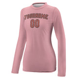 Custom Light Pink Copper Rose Women's Long-Sleeve Shirt