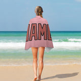 Custom Light Pink Copper Rose Beach Towel