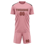 Custom Light Pink Copper Rose Soccer Jersey