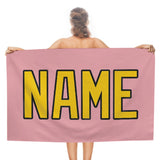 Custom Light Pink Gold Beach Towel