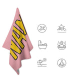 Custom Light Pink Gold Beach Towel