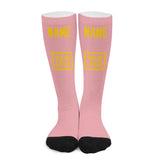 Custom Light Pink Gold Knee-High Sock