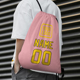 Custom Light Pink Gold Drawstring Bag