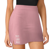 Custom Light Pink White A-Line Skort