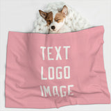Custom Light Pink White Pet Blanket