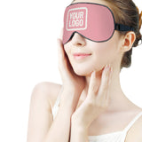 Custom Light Pink White Sleep Mask