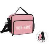 Custom Light Pink White Lunch Bag